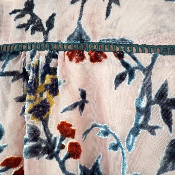 Miss Me Pink Floral Velvet Blouse 🧺 - Picture 7 of 8
